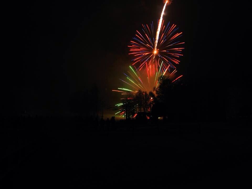 Fireworks finish up the annual family fun weekend.
