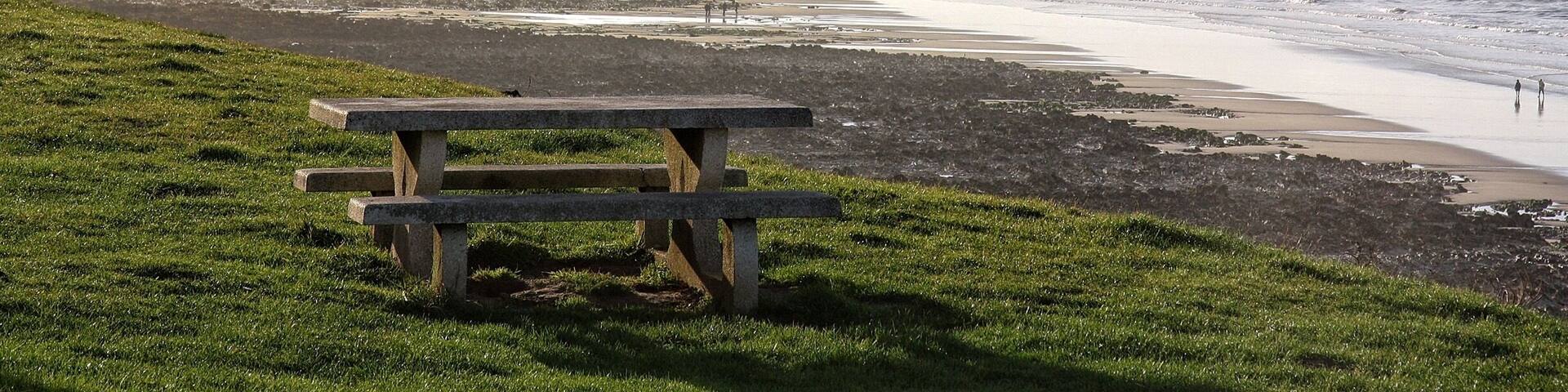 Nice coast with cliffs .
