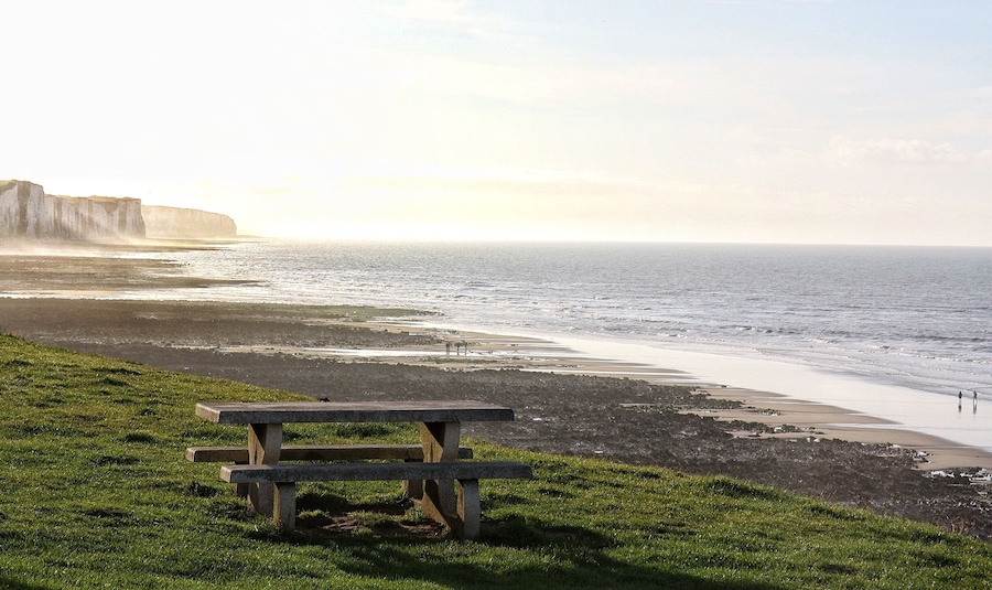 Nice coast with cliffs .