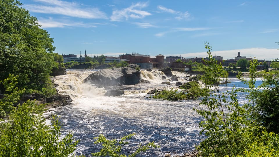 Great Falls and the Lewiston skyline