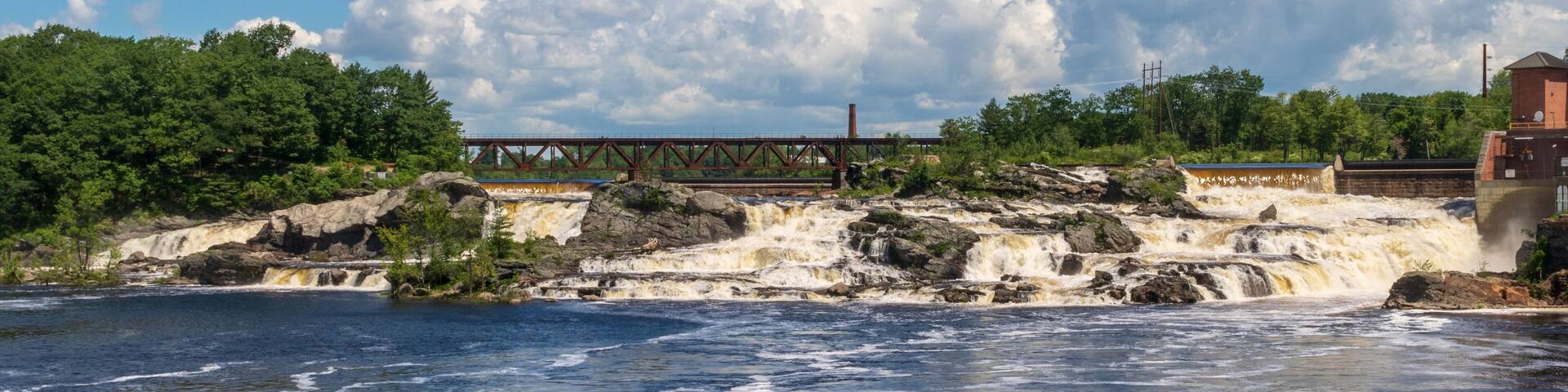 Railroad bridge above Lewiston Falls
