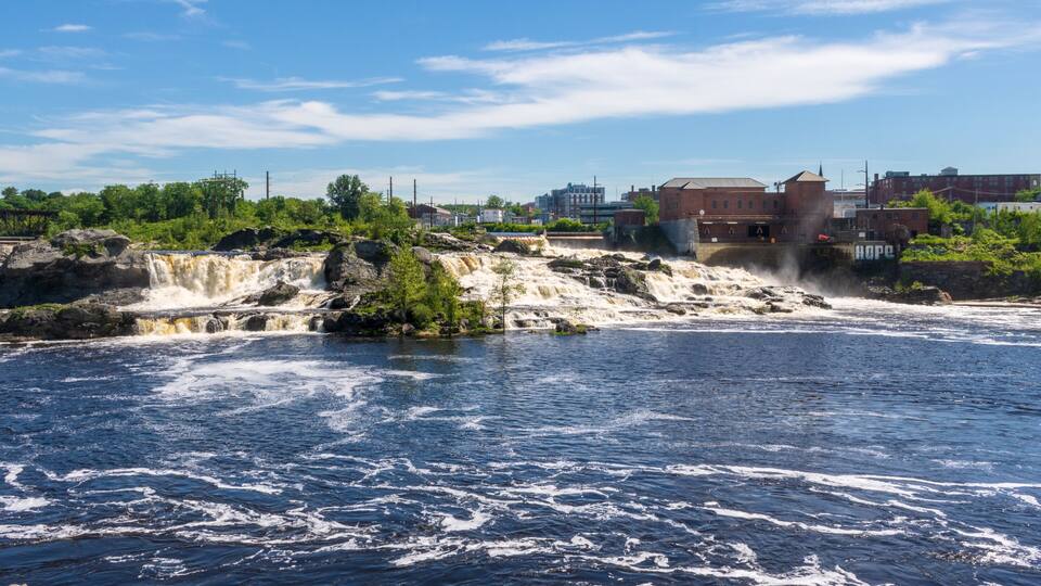 Lewiston Falls on the Androscoggin River