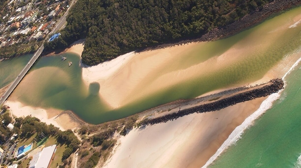 shoreline of GOLD COAST showing a foot path extending thru the Beach