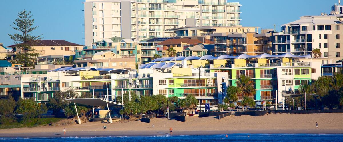 Kings Beach som visar en strand och en kuststad