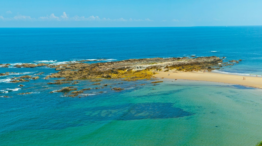 Beach in a shoal,coast of cantabria in Pechón