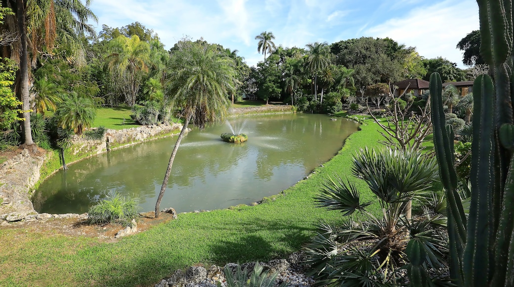 Aerial view of Pinecrest Gardens a 14-acre destination botanical garden in Pinecrest, Florida, USA.