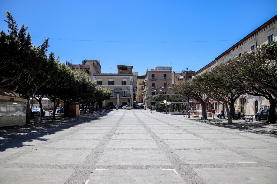 Piazza Cavour in Favara Sicily