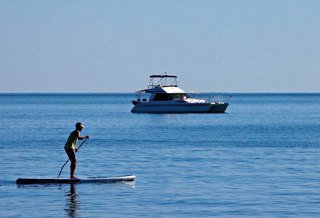 Hervey Bay is situated 300km North  of Brisbane. There are lots of places to visit in ths area. Frazer Island is ahead of all. We just had a cup of tea in a beach restaurant here, on our way to Bundaberg. 