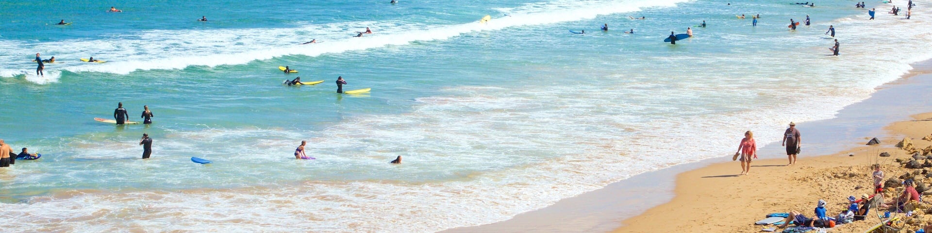 Torquay featuring a bay or harbour as well as a large group of people