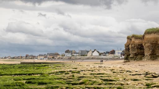 Sword Beach along the coast of Lion-sur-Mer in Normandy in France. Landing area of the Britisch troups during D-day WW2