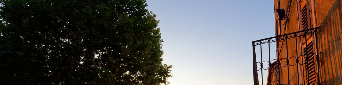 The Chjuvanni Pieraggi square in Santa-Maria-Poggio village. Corsica island