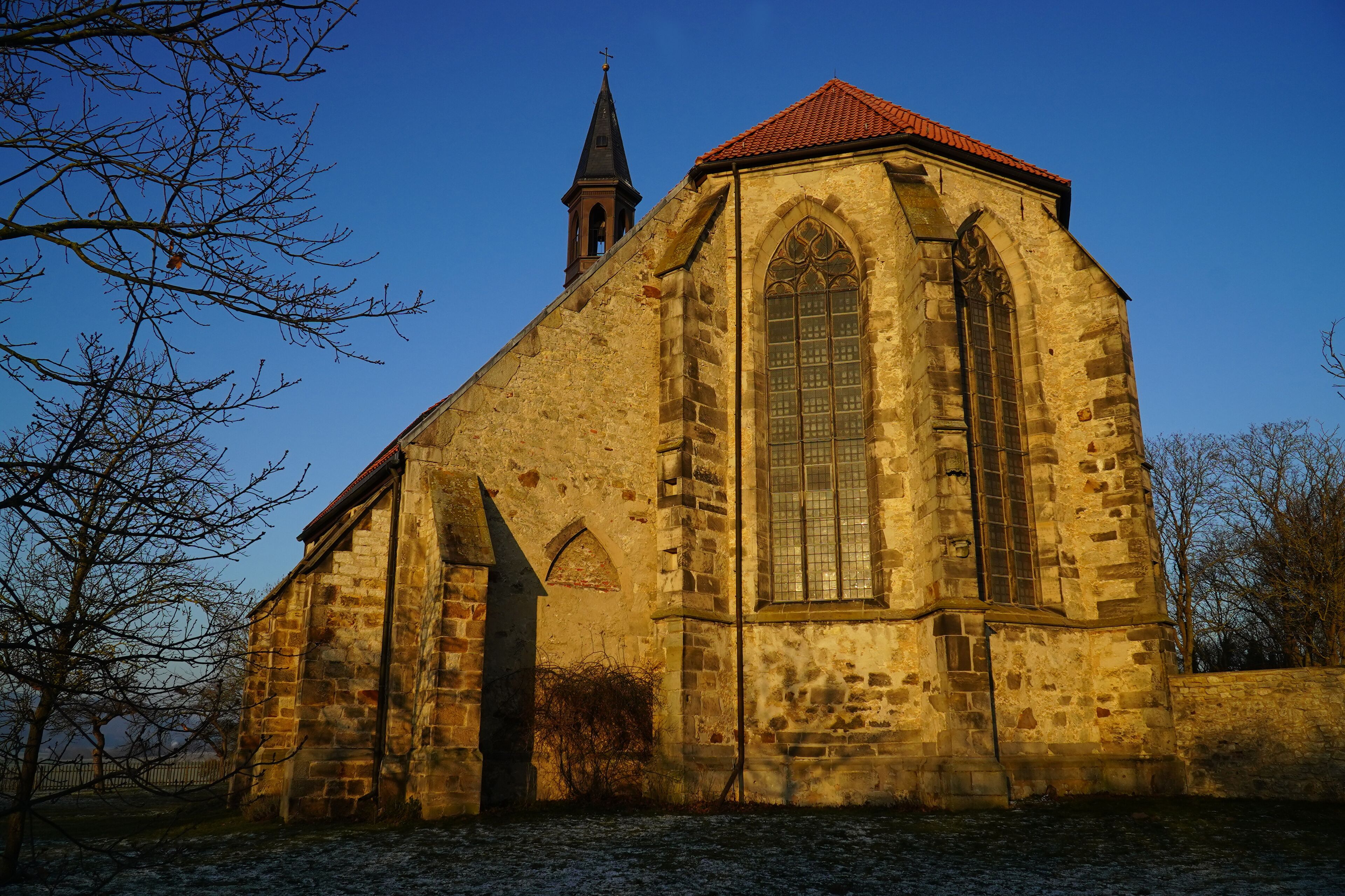 Gothic convent church from 1497 of the Augustinian in monastery Wittenburg, district of Hildesheim Elze, Lower Saxony, Germany.