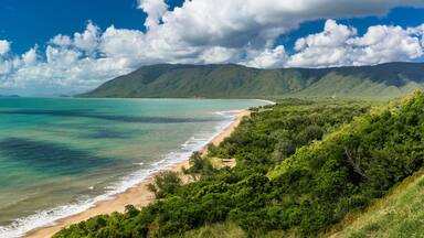 Daintree Cape Tribulation - sunny beach on Australian Coast in Queensland