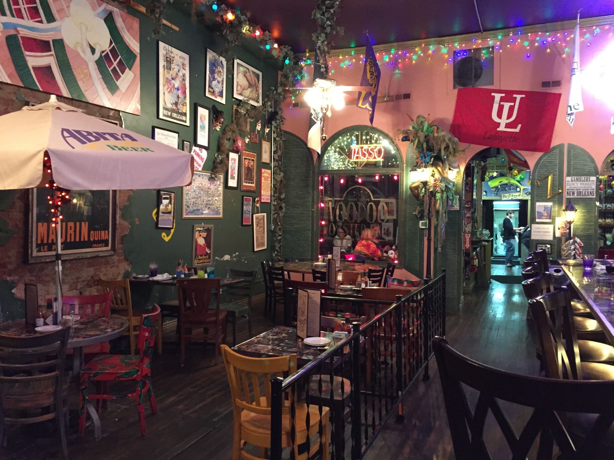 Zydeco's  Cajun/Creole Restaurant - a must -you think your in Louisiana.  There is a choice of a bar area, restaurant with or without the little ones. Small Cajun store. Worth a drive to see.