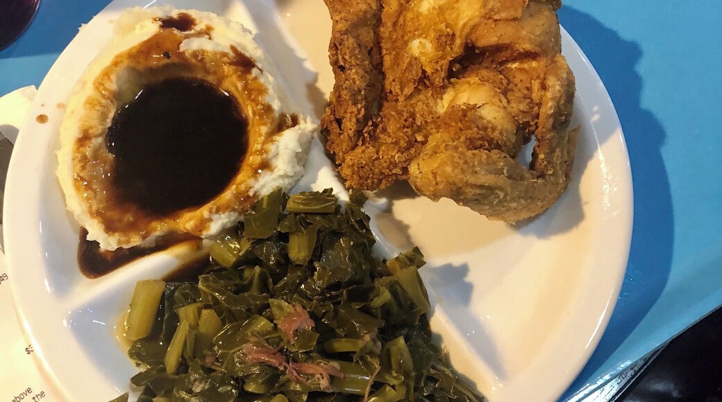 Since 1944 Gray Brothers has been serving cafeteria style home cooked meals. Don’t skip the pie!