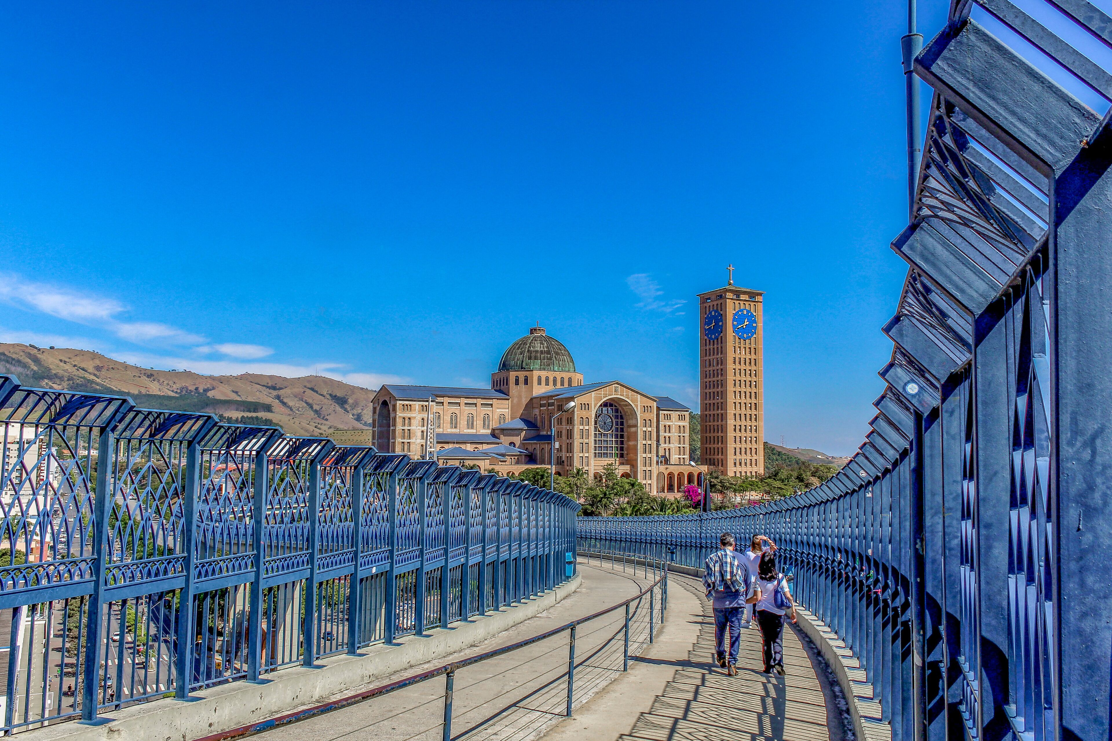 Walkway to Basilica in Aparecida do norte, São Paulo, Brazil.