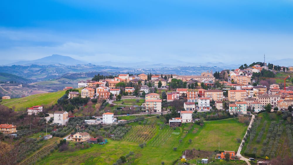 Italian countryside, panoramic landscape