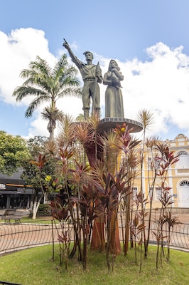sculpture in a public square in the city of Teófilo Otoni, State of Minas Gerais, Brazil