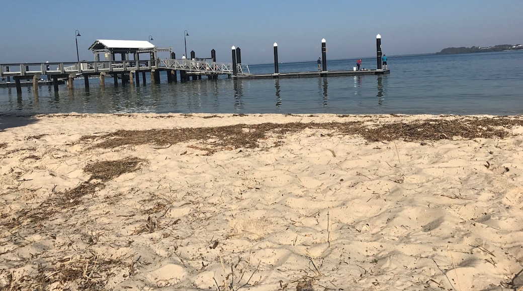 Bribie Island...calm side .. plenty of BBQs playground and grassy areas for picnics
