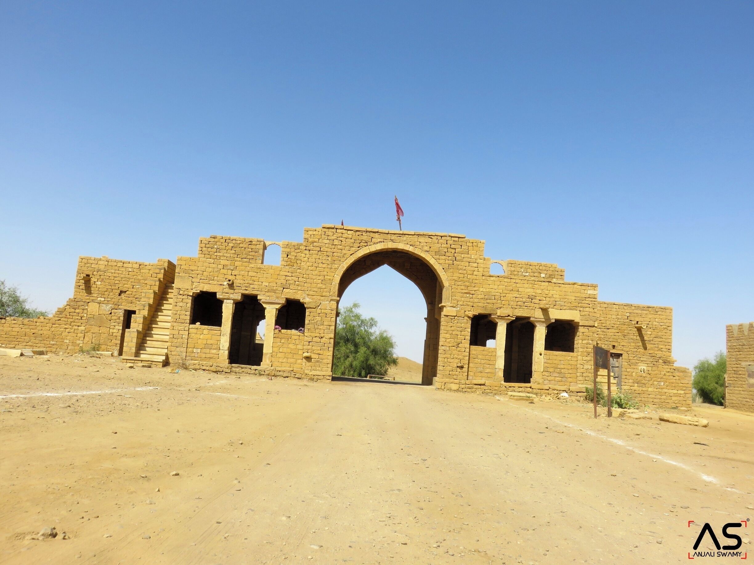 around 30-40 minutes from the city of Jaisalmer ,there is an abandoned village of Kuldhara.It entails the legend of the Paliwal Brahmins.Around  200 years ago, it was the story of a community who had vanished overnight, leaving behind a ghost village to narrate their tale.
Well you have to visit to know the whole story and its not really haunted as its told it is.