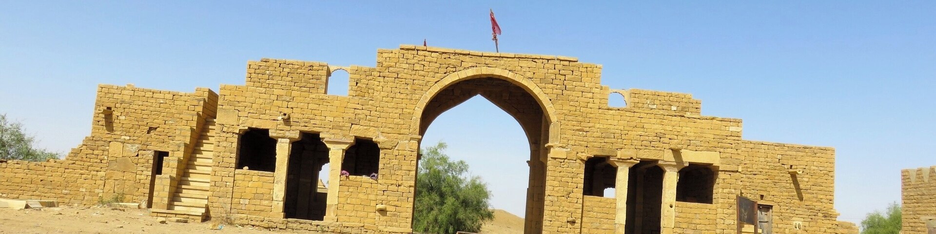 around 30-40 minutes from the city of Jaisalmer ,there is an abandoned village of Kuldhara.It entails the legend of the Paliwal Brahmins.Around 200 years ago, it was the story of a community who had vanished overnight, leaving behind a ghost village to narrate their tale.
Well you have to visit to know the whole story and its not really haunted as its told it is.