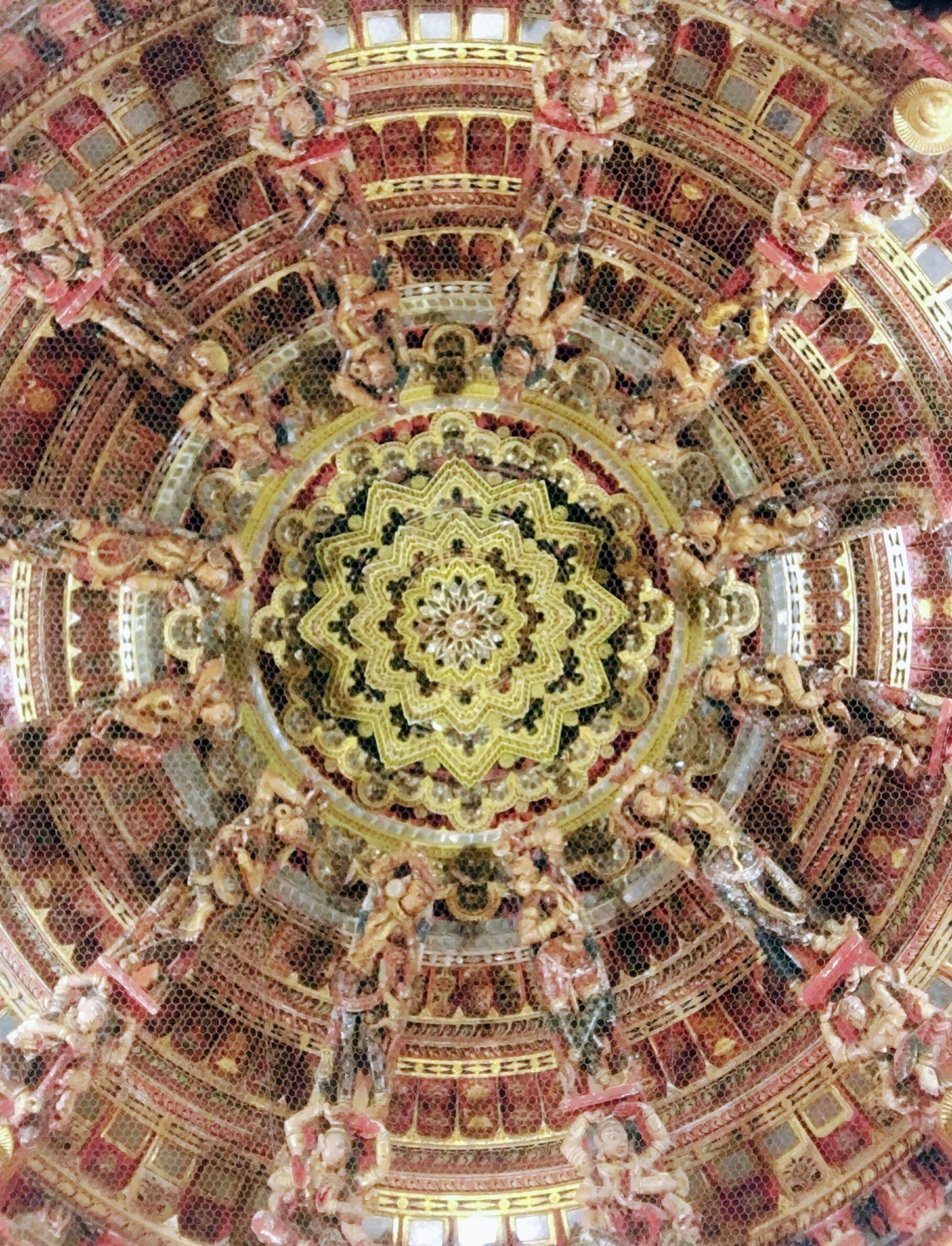 The carvings in the Jain temple in Jaisalmer Fort.