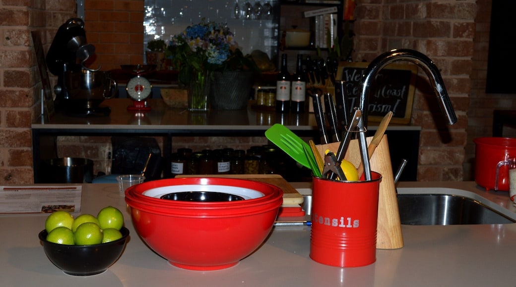 Cook with Julie Goodwin at her new cooking school located on the Central Coast in NSW. - Brilliant. Head to my blog on facebook to read all about my experiences> www.facebook.com/4pairsofItchyFeet