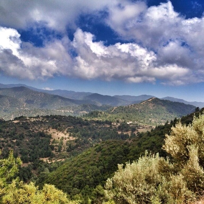 Beautiful scenery around the village of Lysos, Cyprus
