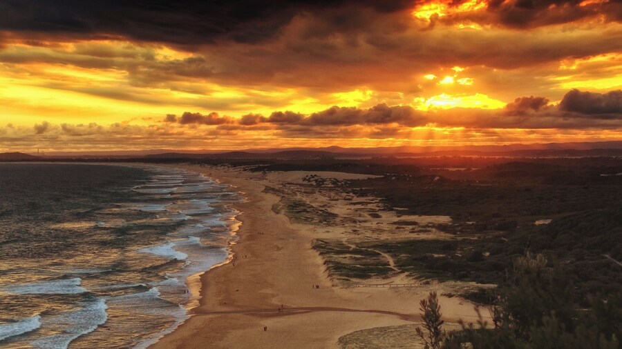 Sunset from the bluff #beachbound