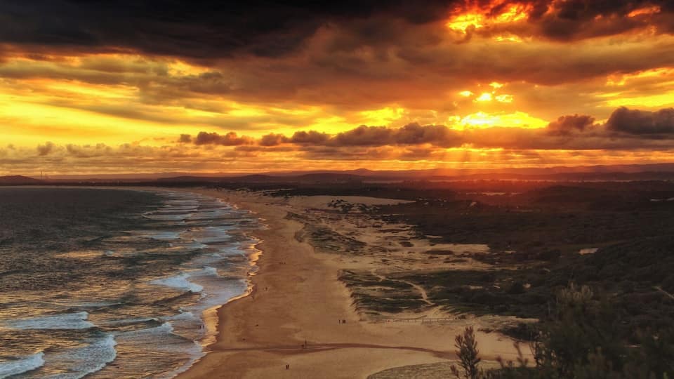 Sunset from the bluff #beachbound