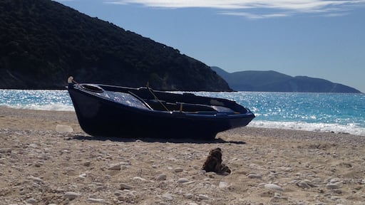 Great hidden sandy beach on kefalonia