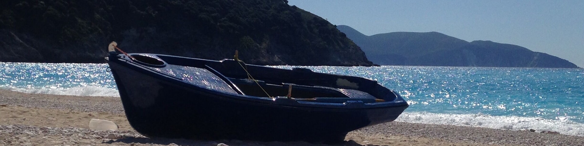 Great hidden sandy beach on kefalonia