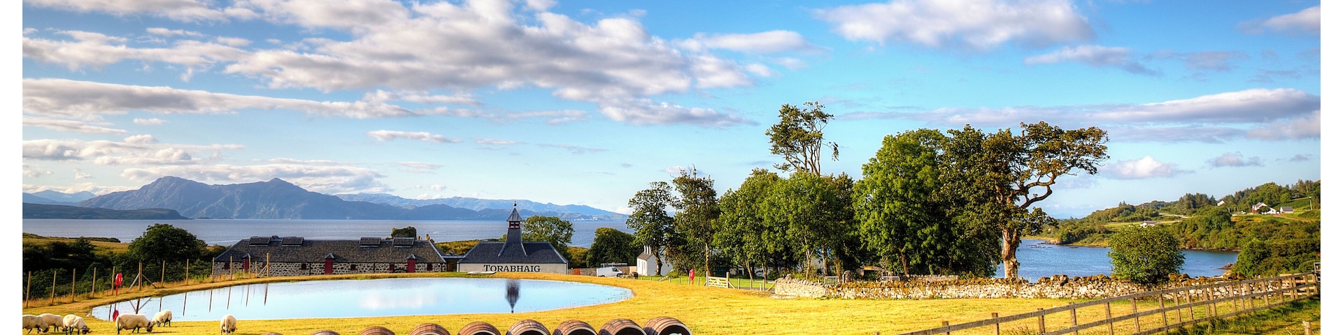 the pleasant surroundings of the distillery couldn't have a more spectacular backdrop!