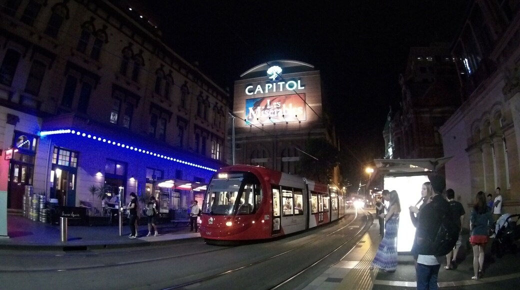 Saturday night stroll.