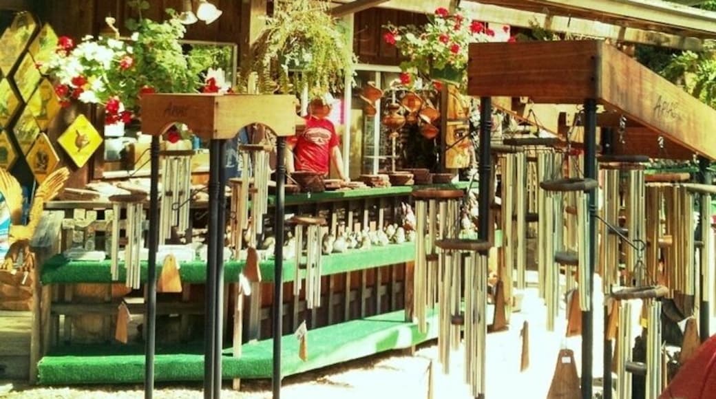 Odd little spot to stop and use the restroom. They have a spectacular selection of wind chimes!