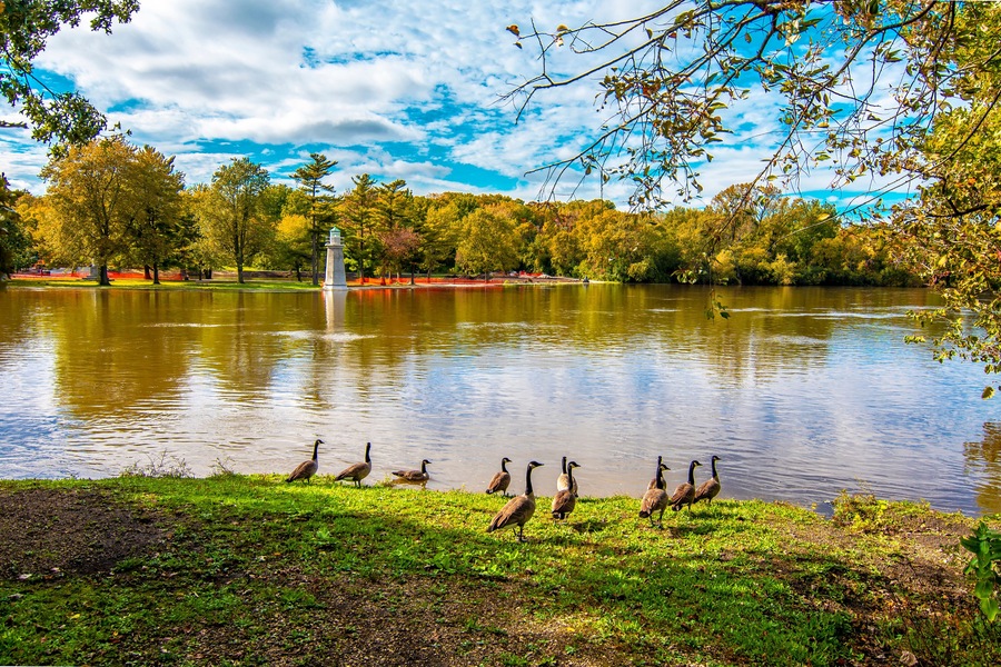 Fabyan Forest Preserve view in Illinois
