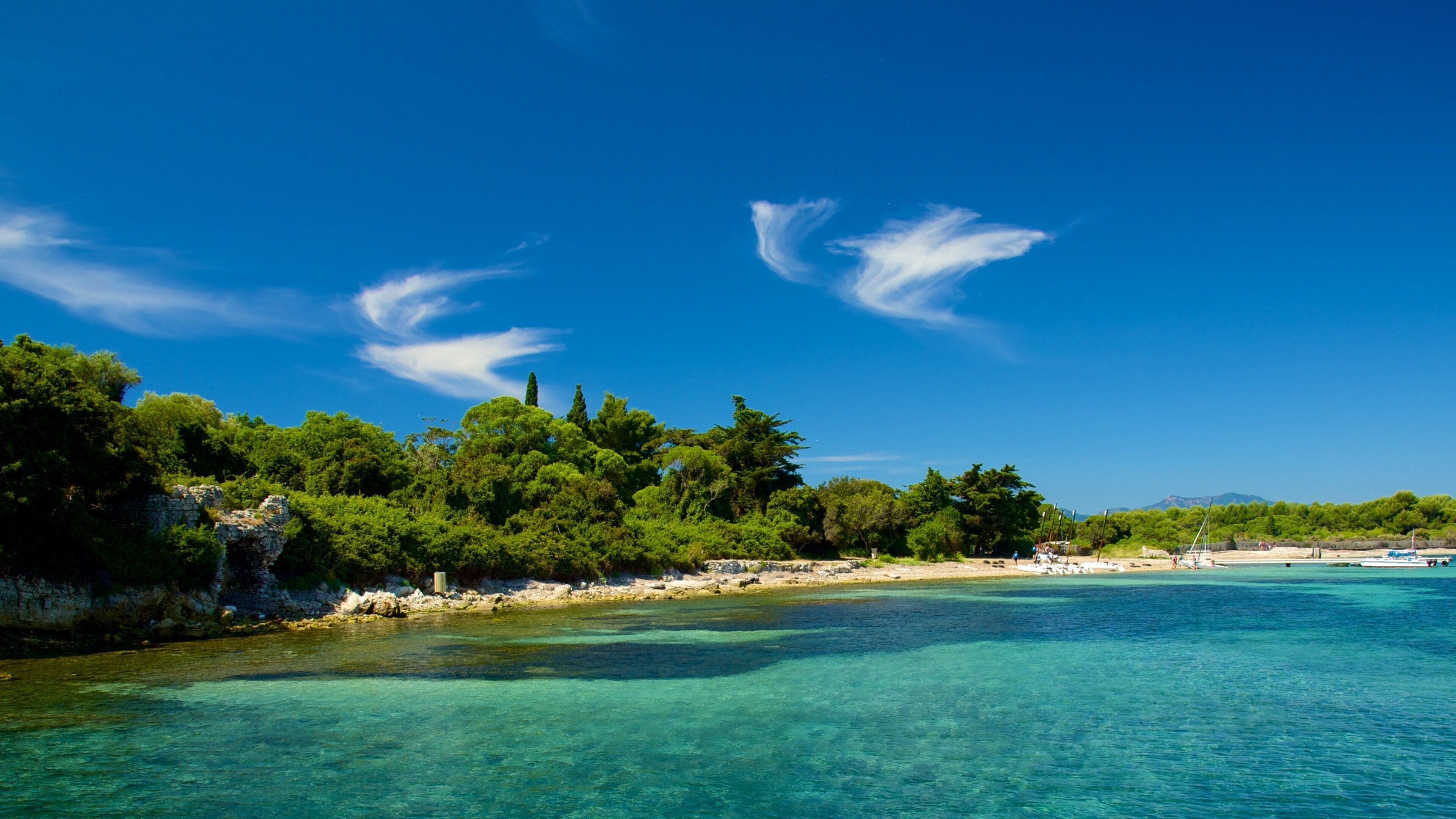 Ile Sainte-Marguerite featuring a sandy beach