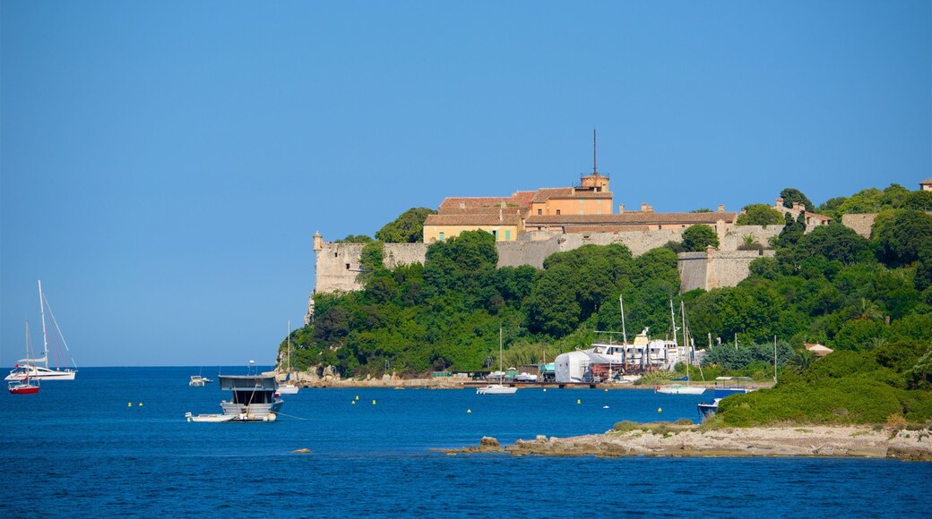 Route Napoléon showing a bay or harbor and a coastal town