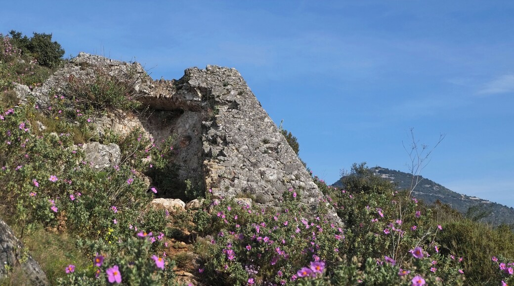 La pyramide de Falicon et le mont Chauve en arriĂšre-plan.