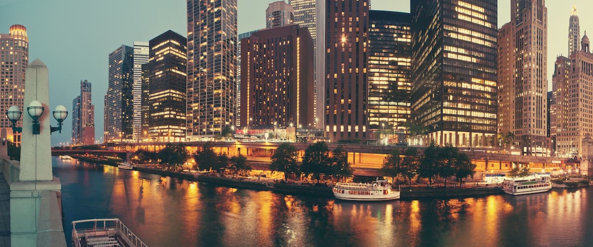Panorama of Chicago, Illinois.
