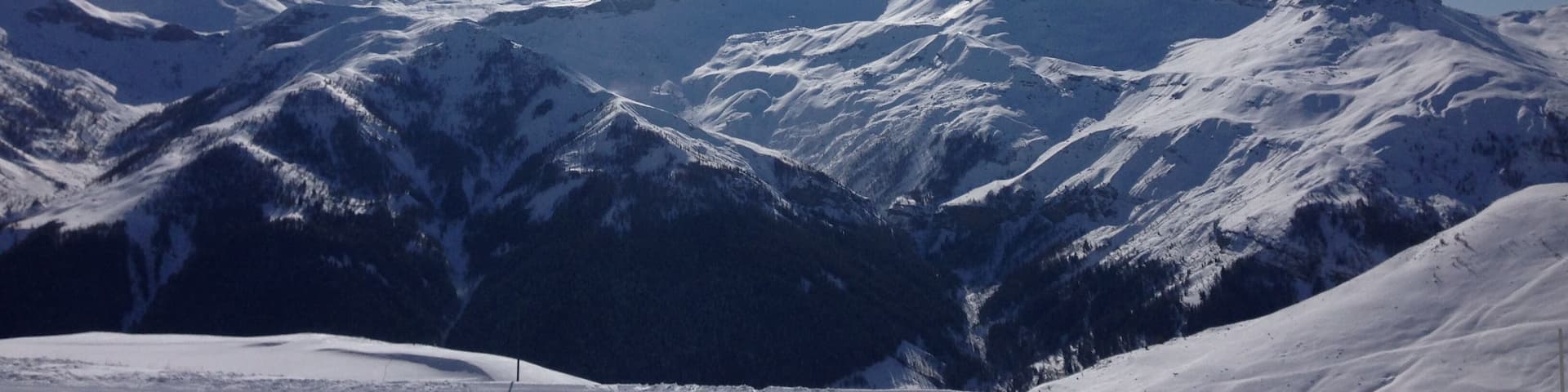 the Alps under heavy snow,