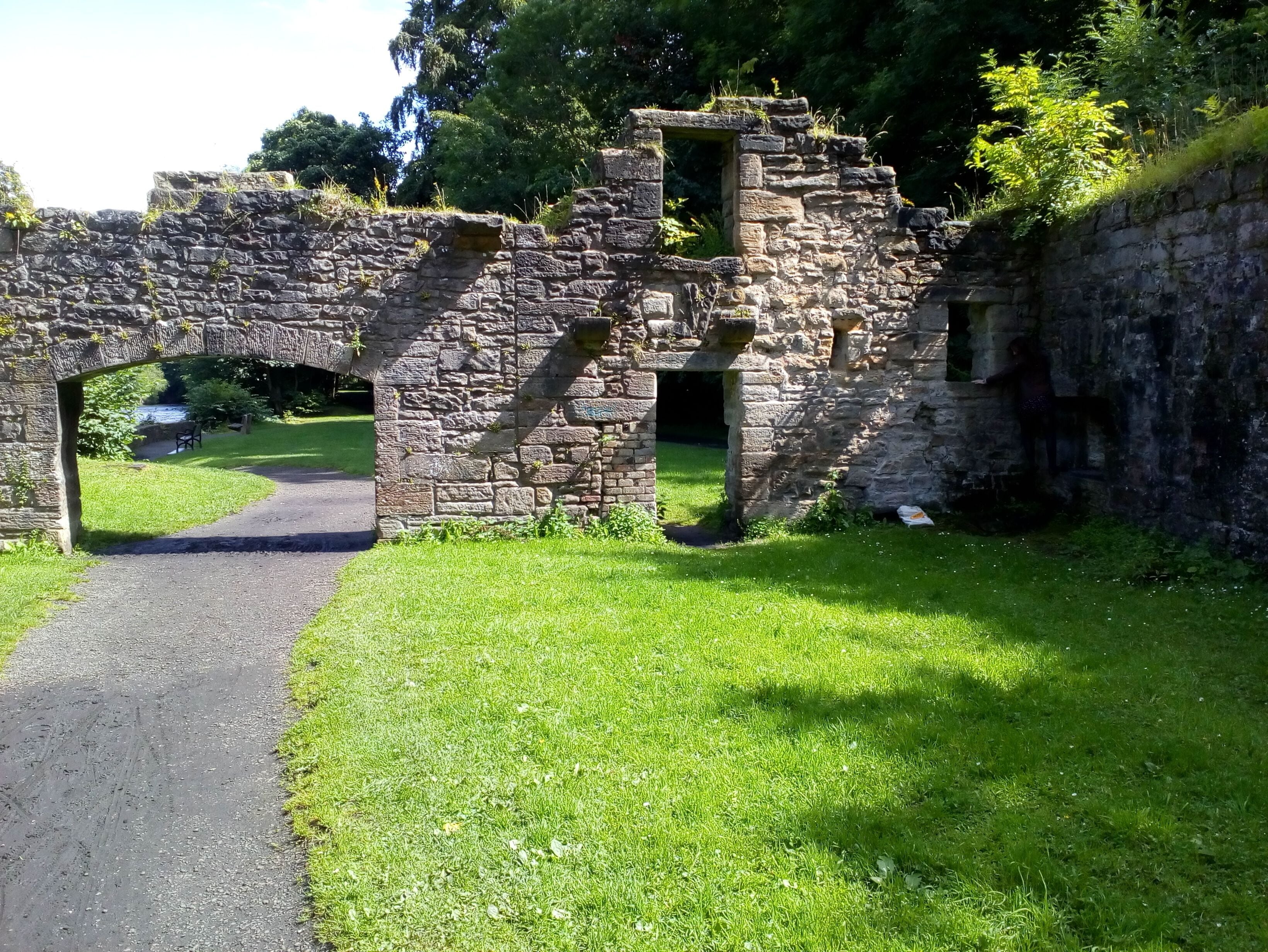 waterfall on River Almond near Crannock in Scotland