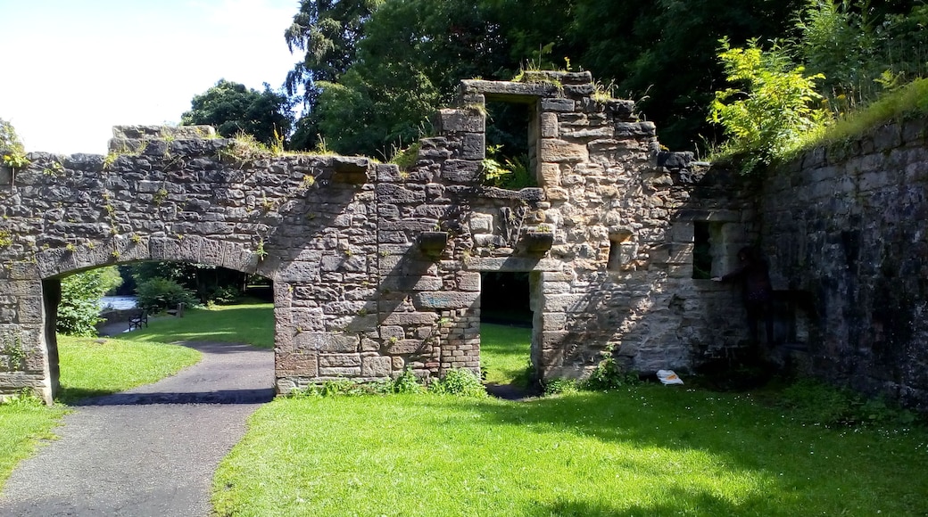 waterfall on River Almond near Crannock in Scotland