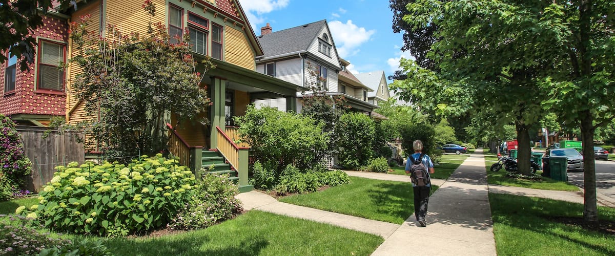 USA / Chicago - Wooden houses in Oak Park