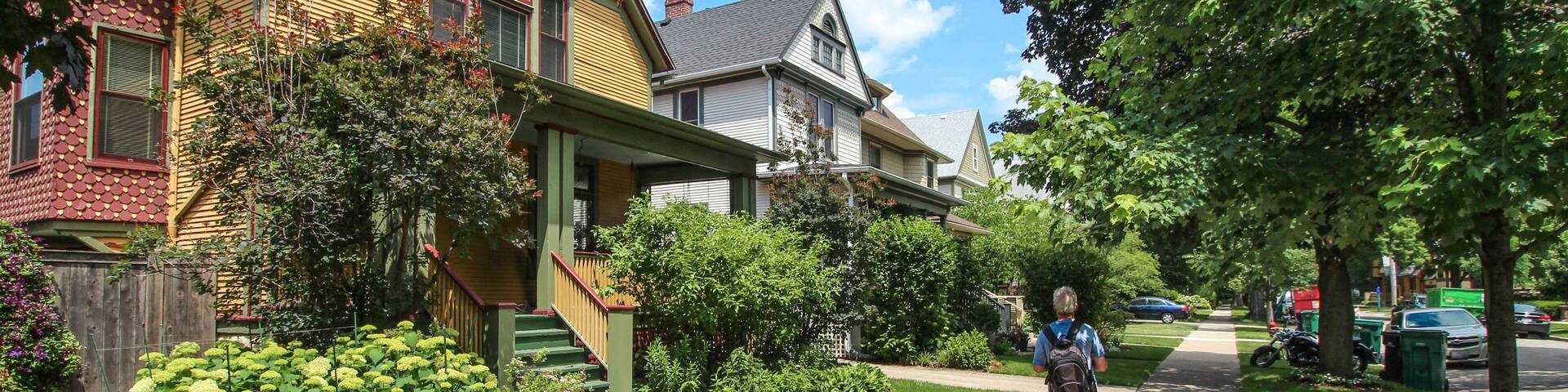 USA / Chicago - Wooden houses in Oak Park