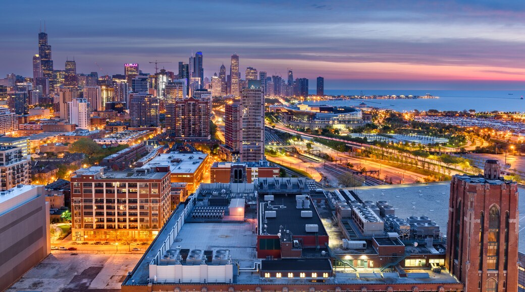 Chicago, Illinois, USA Downtown City Skyline from the South Side