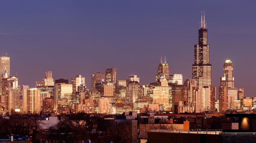 Panorama of city seen from west