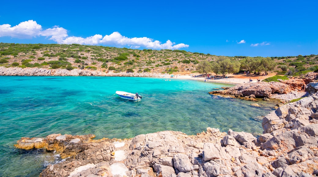 Tropical beach of Agia Dinami at the South of Chios island, Greece.
