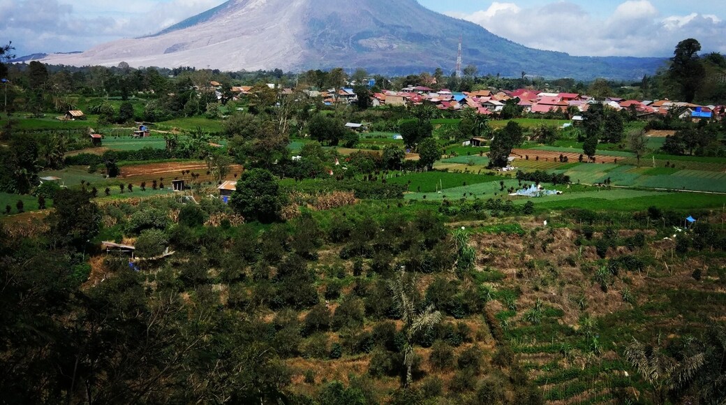 One of the two active volcanoes in Berastagi, North Sumatra. Apparently can be climbed in 4 hours