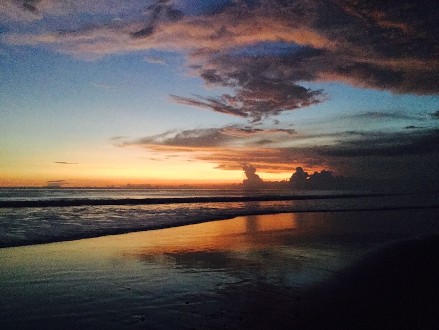 Sunset at a beach in Medewi Bali